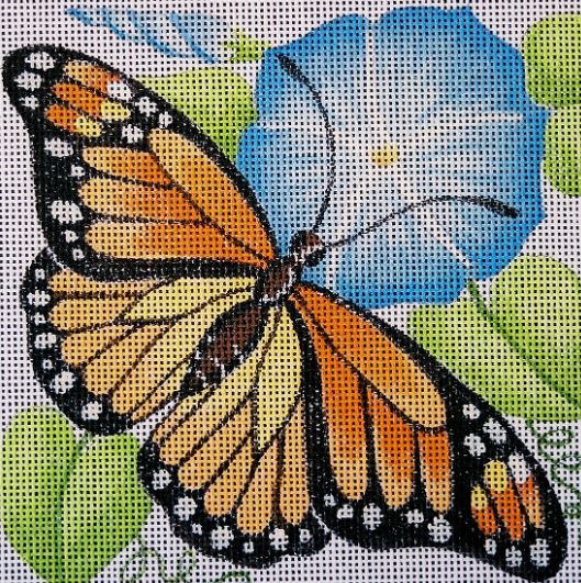 click here to view larger image of Monarch / Morning Glory (hand painted canvases)