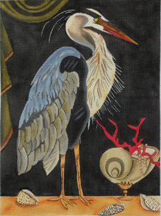 click here to view larger image of Blue Heron (hand painted canvases)