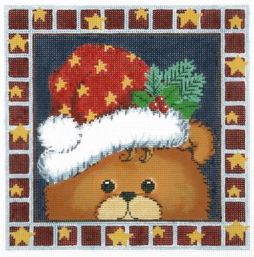 click here to view larger image of Christmas Bear (hand painted canvases)