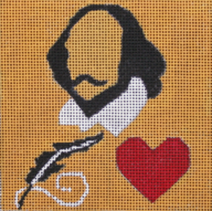 click here to view larger image of Shakespeare in Love - Movie Coaster (hand painted canvases)
