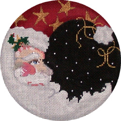 click here to view larger image of Santa Moon Round (hand painted canvases)