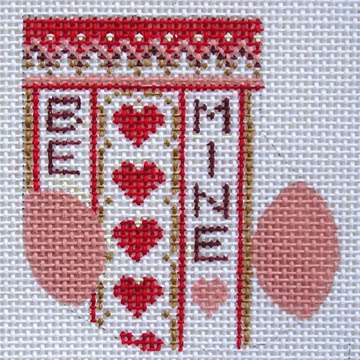 click here to view larger image of Valentine Wee Stocking (hand painted canvases)