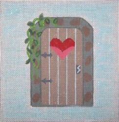 click here to view larger image of Fairie Door w/Heart (hand painted canvases)