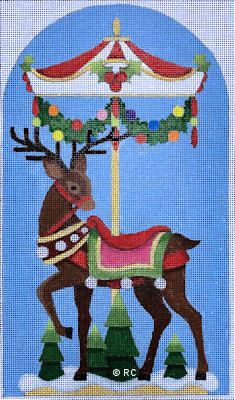 click here to view larger image of Reindeer Carousel 1 (hand painted canvases)