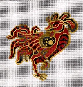 click here to view larger image of Chinese Zodiac - Rooster (hand painted canvases)