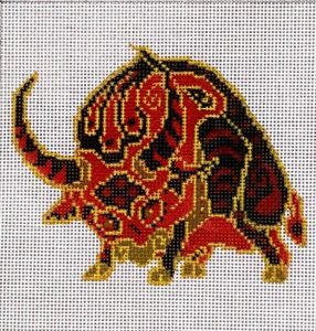 click here to view larger image of Chinese Zodiac - Ox (hand painted canvases)