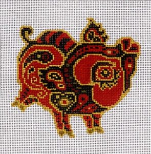 click here to view larger image of Chinese Zodiac - Pig (hand painted canvases)