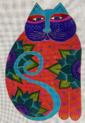 click here to view larger image of Lotus Cat (hand painted canvases)
