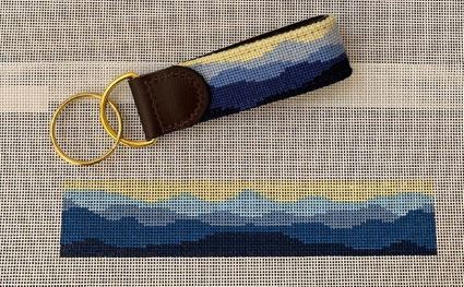click here to view larger image of Blue Ridge Key Fob (hand painted canvases)