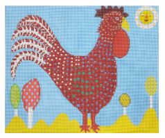 click here to view larger image of Red Rooster (hand painted canvases)