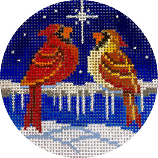 click here to view larger image of Cardinals and North Star (hand painted canvases)