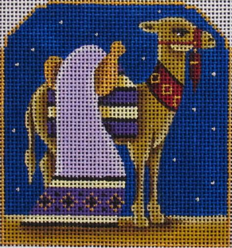 click here to view larger image of Mini - Lavender Camel (hand painted canvases)
