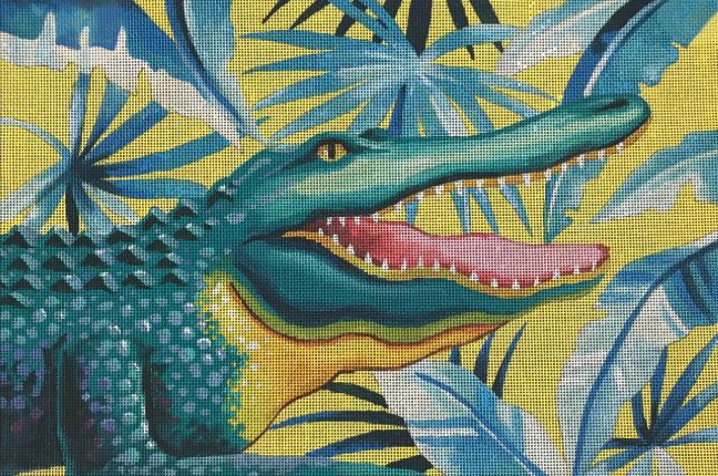 click here to view larger image of Large Alligator (hand painted canvases)