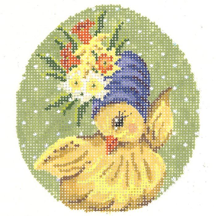 click here to view larger image of Miss Daffodil Chick Egg (hand painted canvases)