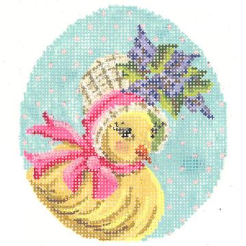 click here to view larger image of Miss Lilac Chick Egg (hand painted canvases)