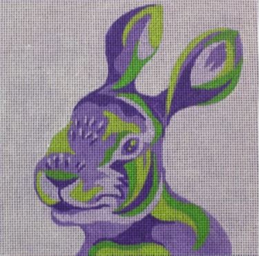 click here to view larger image of Color Block Rabbit (hand painted canvases)