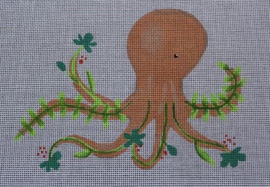click here to view larger image of Floral Octopus (hand painted canvases)