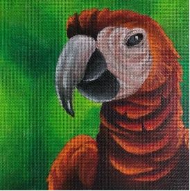 click here to view larger image of Rick the Red Parrot (hand painted canvases)