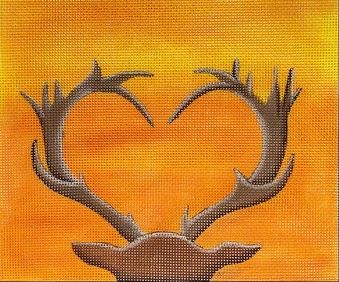 click here to view larger image of Deer Love (hand painted canvases)
