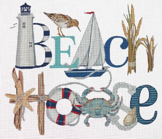 click here to view larger image of Beach House (hand painted canvases)
