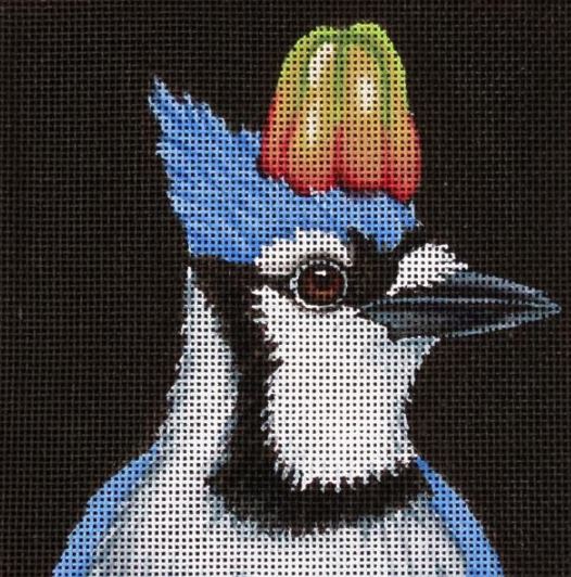 click here to view larger image of Pepper Blue Jay (hand painted canvases)