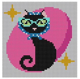 click here to view larger image of Retro Cat (hand painted canvases)