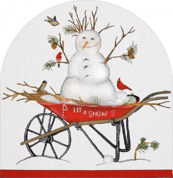 click here to view larger image of Let It Snow Snowman (hand painted canvases)