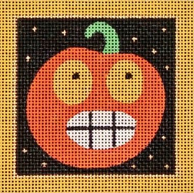click here to view larger image of Jack-O-Lantern Square (hand painted canvases)