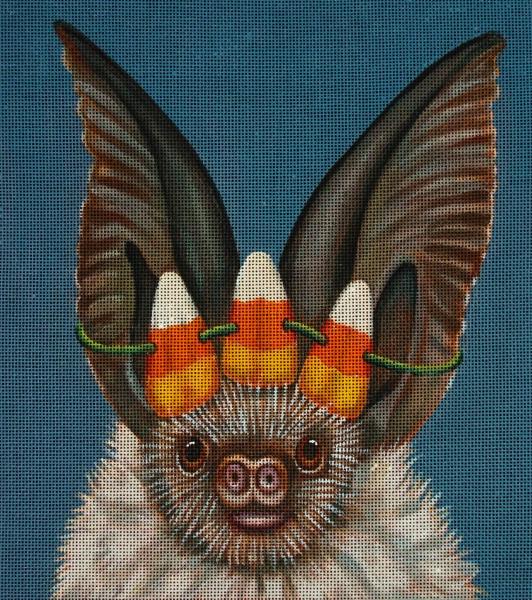 click here to view larger image of Candy Corn Bat (hand painted canvases)