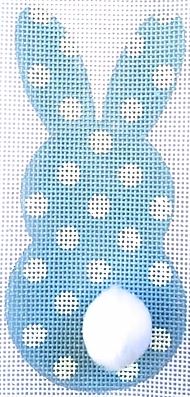 click here to view larger image of Bunny Tails - Blue  (hand painted canvases)