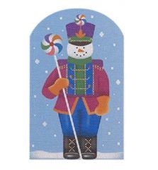 click here to view larger image of Lollipop Snowman Sentry (printed canvas)