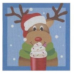 click here to view larger image of Reindeer Square (printed canvas)