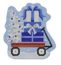 click here to view larger image of Little Blue Wagon - Hanukkah  (printed canvas)