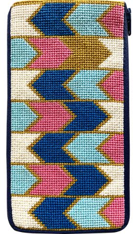 click here to view larger image of Geometric Arrows - Stitch and Zip   (needlepoint kits)