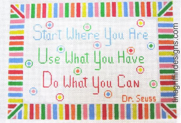 click here to view larger image of Start Use Do (hand painted canvases)