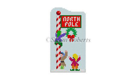 click here to view larger image of Santa Village - North Pole (hand painted canvases)