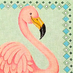 click here to view larger image of Single Flamingo (hand painted canvases)