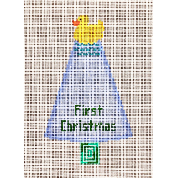 click here to view larger image of Rubber Ducky First Christmas - Blue (hand painted canvases)