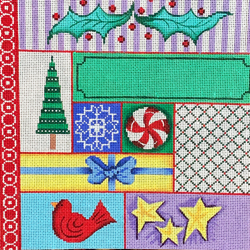 click here to view larger image of Christmas Square (hand painted canvases)