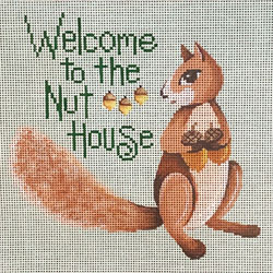 click here to view larger image of Squirrel Welcome to the Nut House (hand painted canvases)