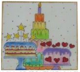 click here to view larger image of Celebrate with Cake (hand painted canvases)
