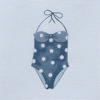 click here to view larger image of Polka Dot Bathing Suit (hand painted canvases)