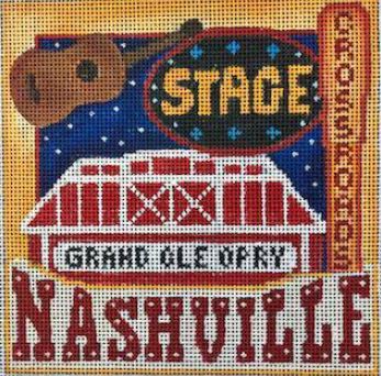 click here to view larger image of Postcard - Nashville (hand painted canvases)