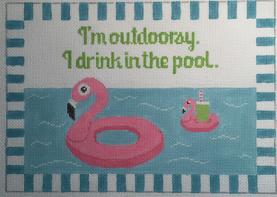 click here to view larger image of I'm Outdoorsy - Pool (hand painted canvases)