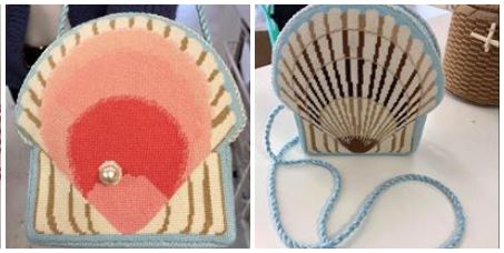 click here to view larger image of Purse - Sea Shell (2 parts) (hand painted canvases)