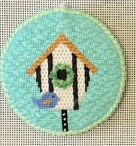 click here to view larger image of Home - Spring Birdhouse Ornament (hand painted canvases)
