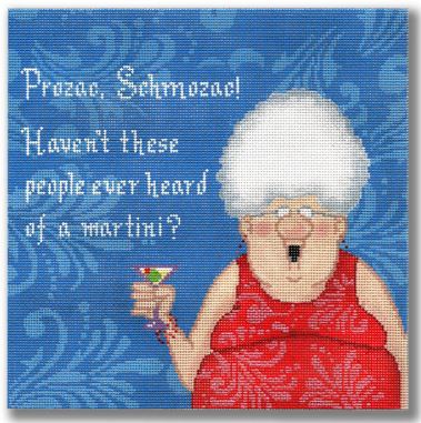 click here to view larger image of Prozac Schmozac! ...Martini (hand painted canvases)