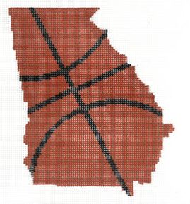 click here to view larger image of Basketball State Shaped - Georgia (hand painted canvases)