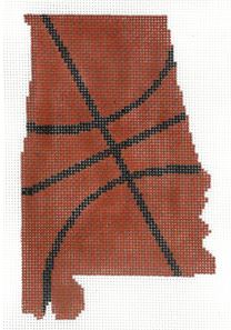 click here to view larger image of Basketball State Shaped - Alabama (hand painted canvases)