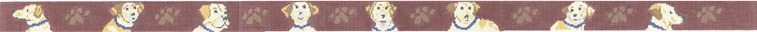 click here to view larger image of Yellow Lab Belt (hand painted canvases)